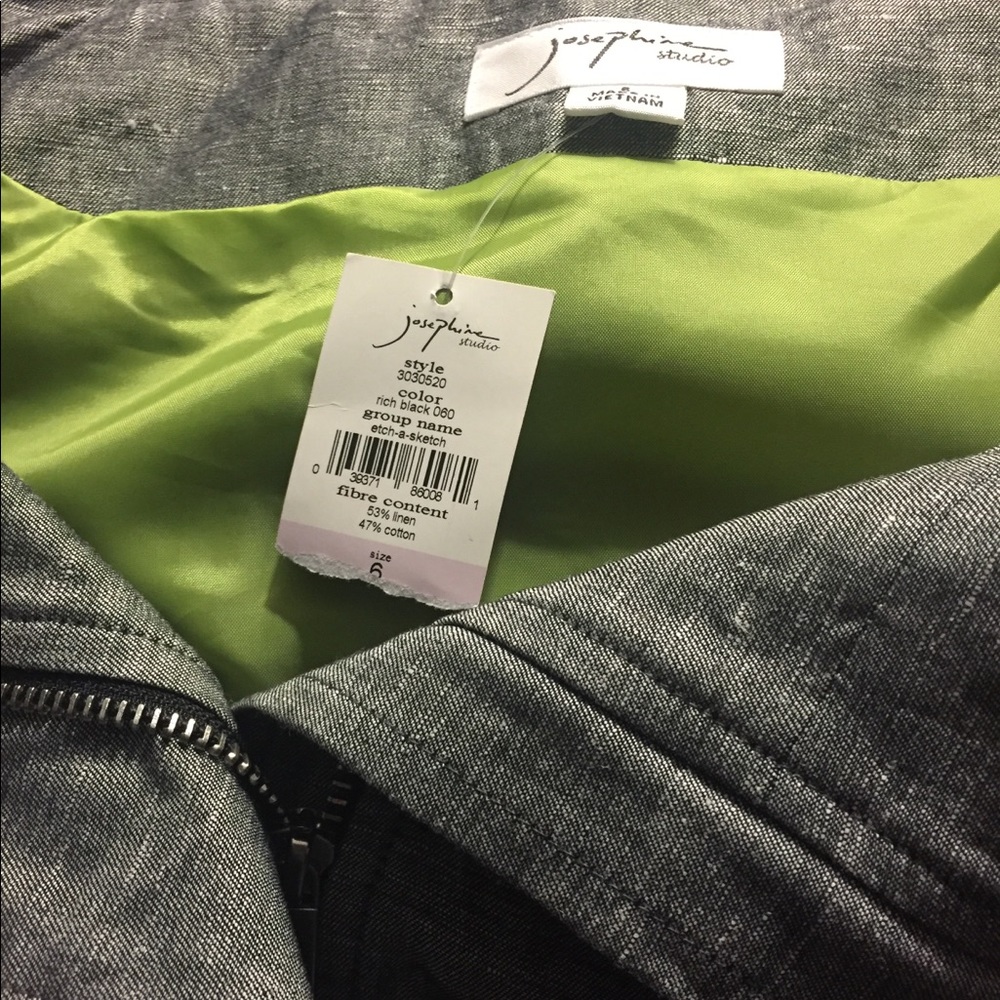 Joséphine studio gray jacket linen/cotton blend - Picture 5 of 5